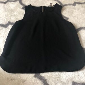 Black sleeveless blouse